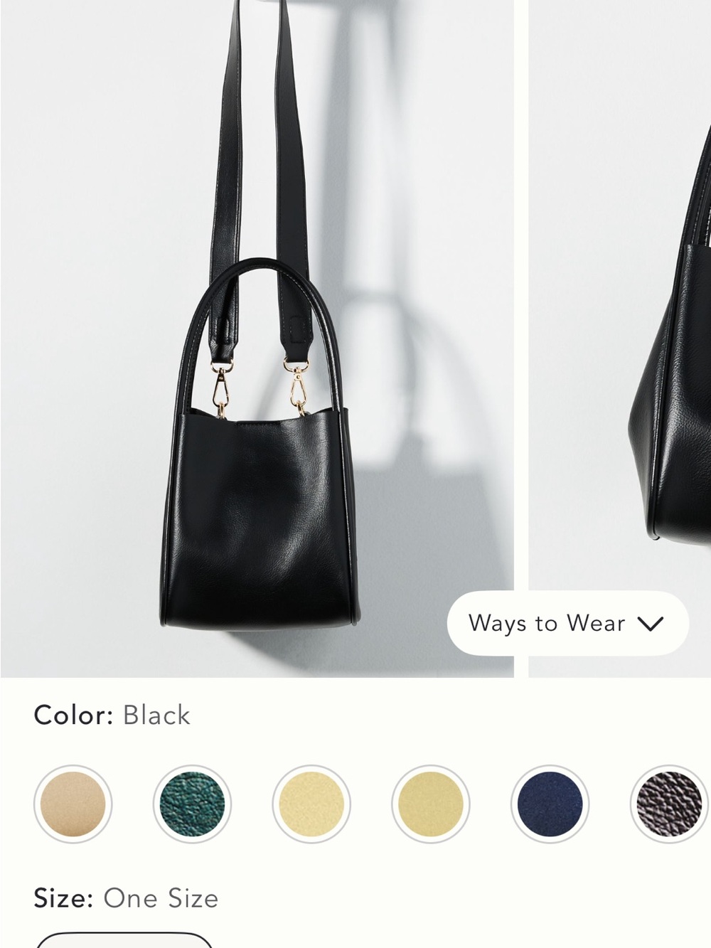 Anthropologie Black Hollace Mini Tote